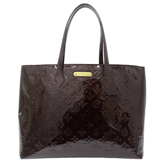Louis Vuitton LOUIS VUITTON Bag Vernis Women's Tote Monogram Wilshire MM Amar... - Picture 2 of 14